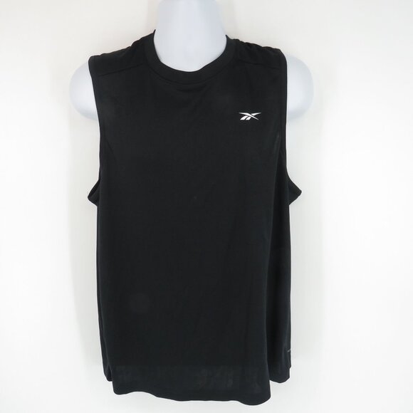 Reebok Men's Speedwick Sleeveless Tech Small Tee Black Regular Fit NWT - Picture 1 of 5